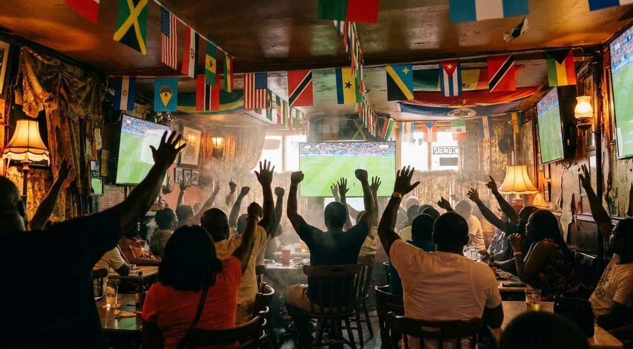 A Caribbean Sports Bar in Jamaica for World Cup Group Stage Energy - scene
