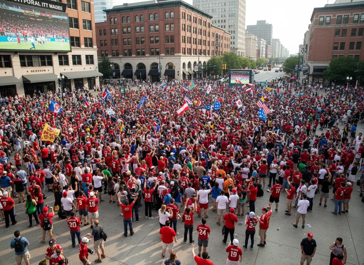 United States World Cup fans in Kansas City