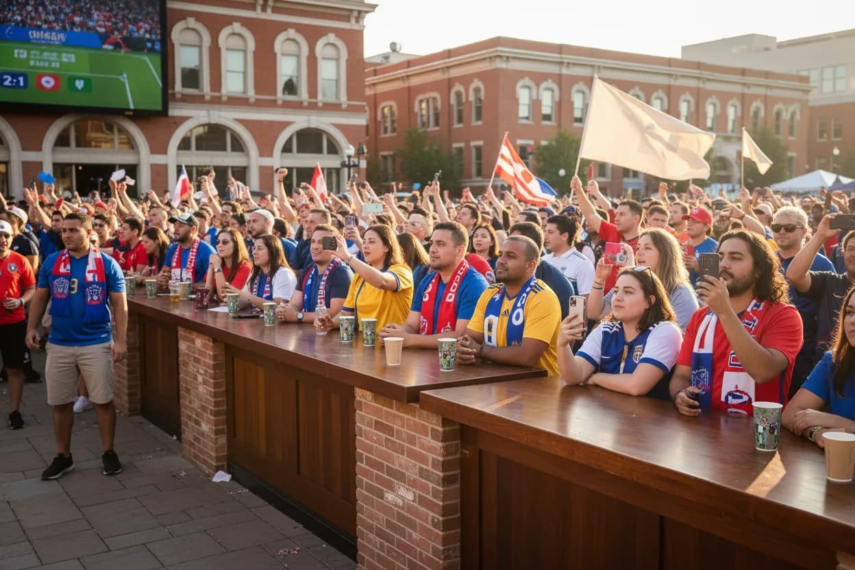 United States supporters using a public route in Kansas City