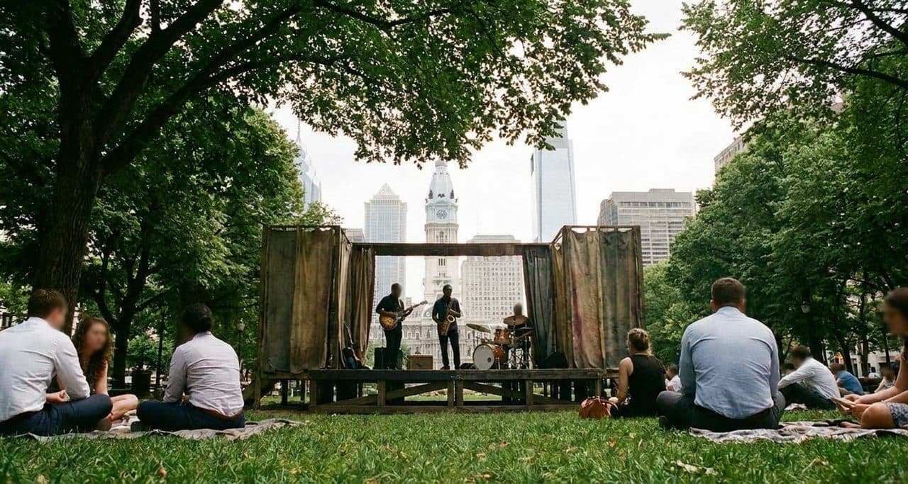 City Hall Park's Free Lunchtime Concerts Run Every Thursday in Summer - scene