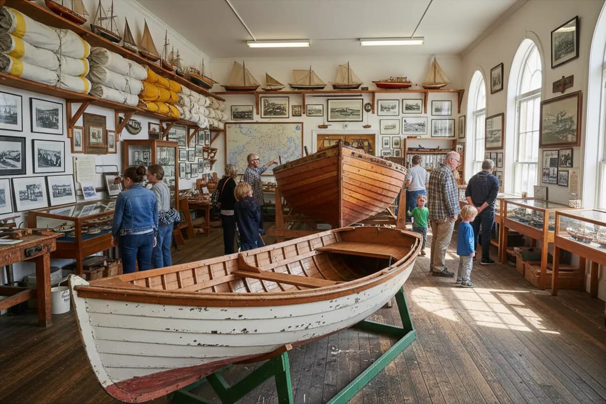 Cover scene for City Island Nautical Museum: A Weekend-Only Bronx Boatbuilding Stop Before Seafood Plans Take Over