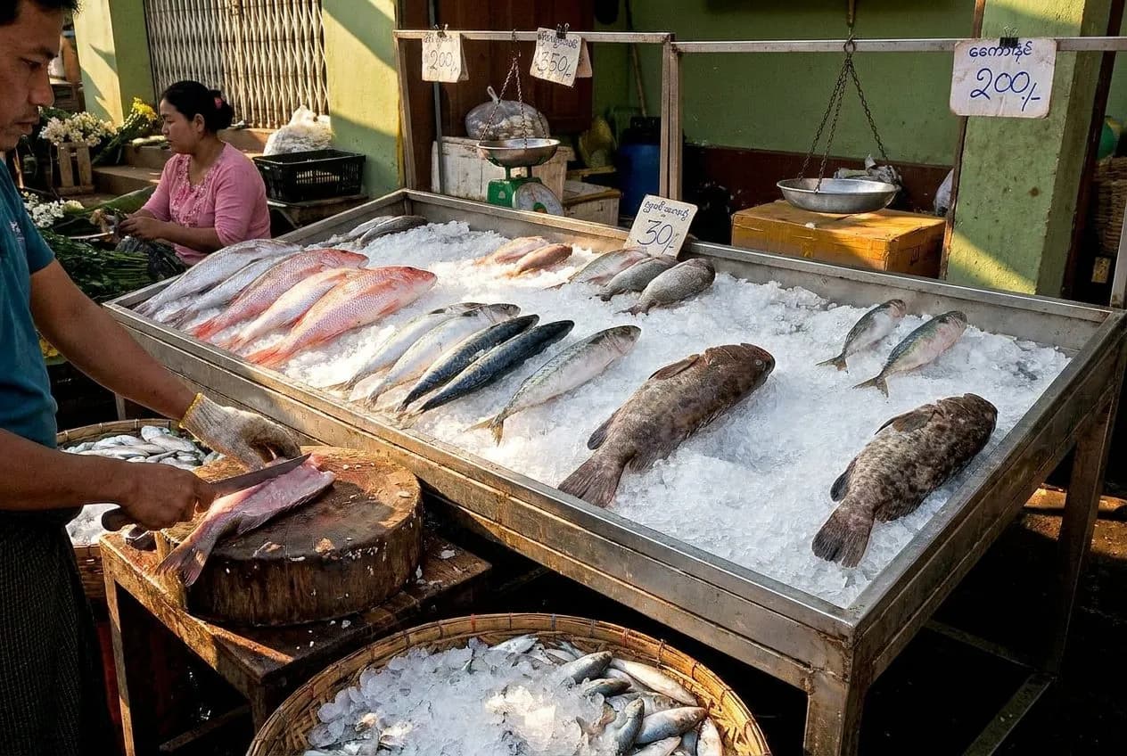 city island's seafood markets when the morning deliveries are still on ice