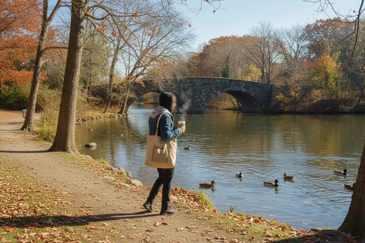 NYC experience scene for Clove Lakes Park Stone Bridge Walk for a No-Car Staten Island Reset