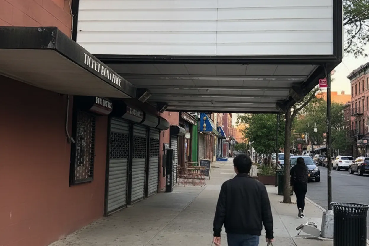 NYC experience scene for Cobble Hill Cinemas for a Rainy Family Watch Party Without Mall Energy