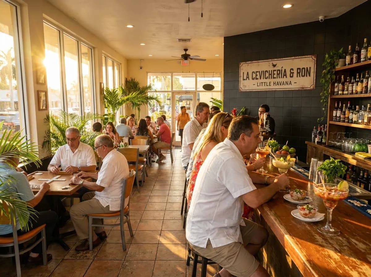 Cocktail Counters and Ceviche Bars in Little Havana