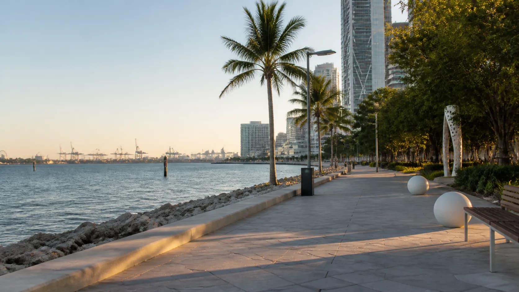 Realistic city scene for coco gauff and the Downtown Miami Detour Worth Taking?