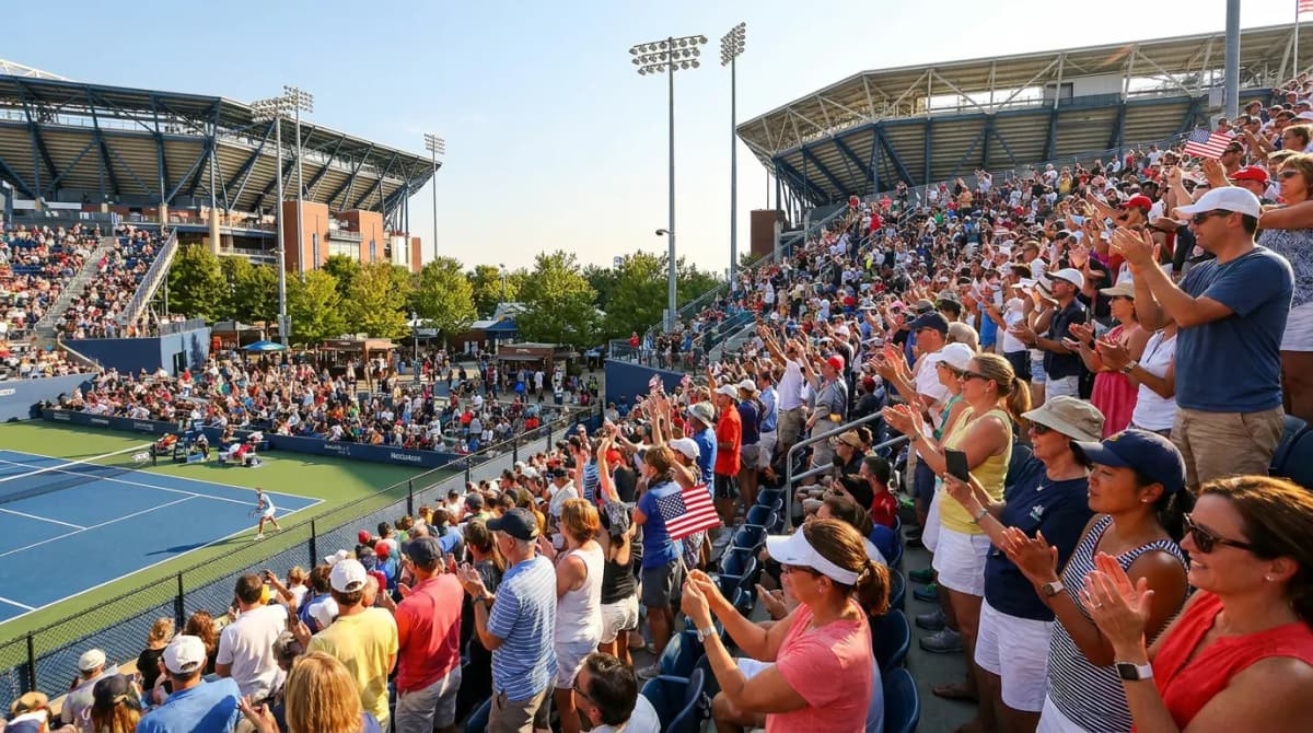 Bright US Open tennis atmosphere illustrating Coco Gauff’s US Open Comeback Blueprint After Wimbledon 2026.