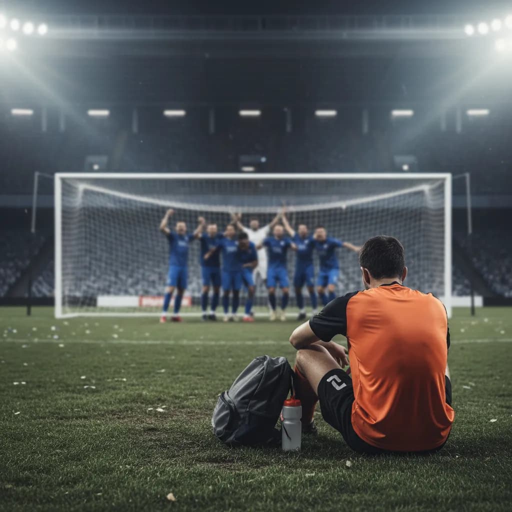 Close-up of a soccer boot striking the ball with grass flying during a World Cup shot