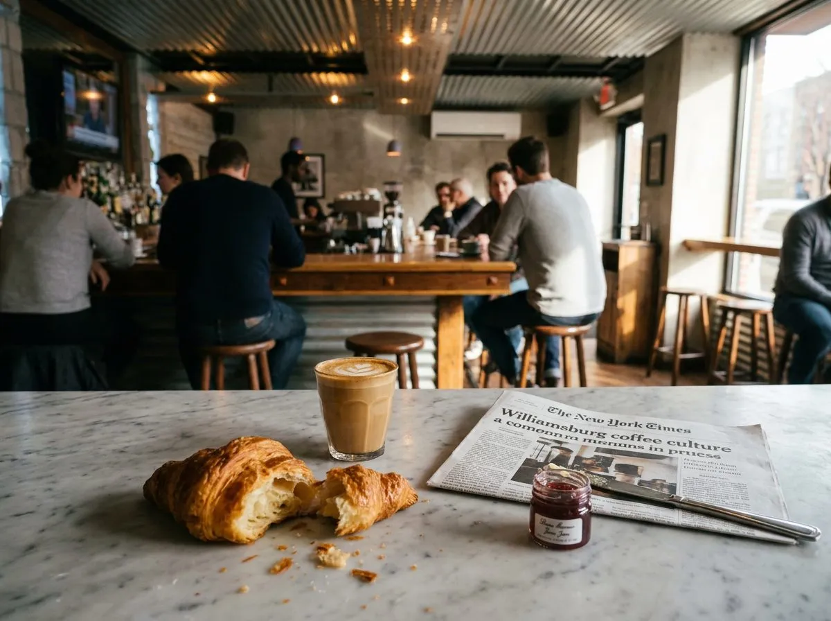 Coffee Counters with House-Made Pastries in Williamsburg