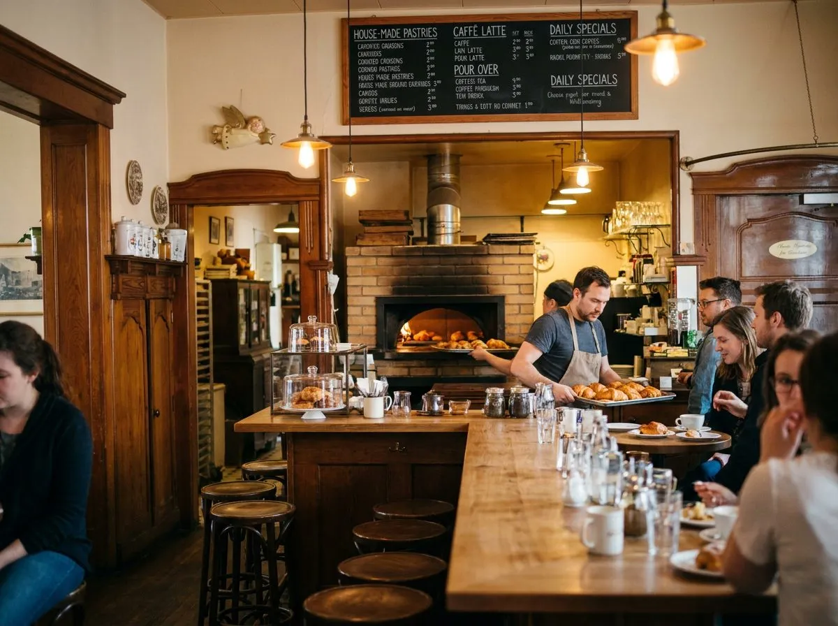 Coffee Counters with House-Made Pastries in Williamsburg
