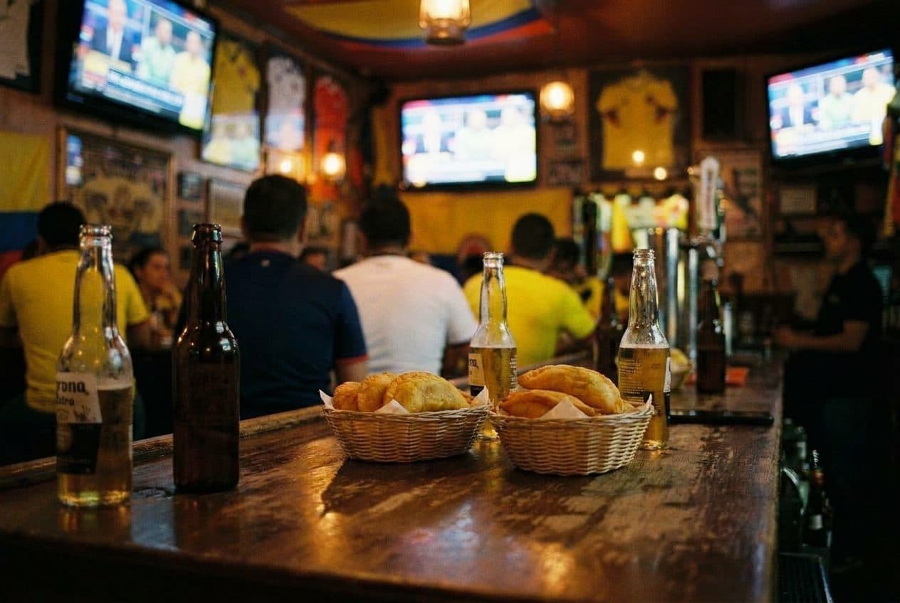 A Colombian Bar in Jackson Heights at the Colombia vs DR Congo Kickoff - scene