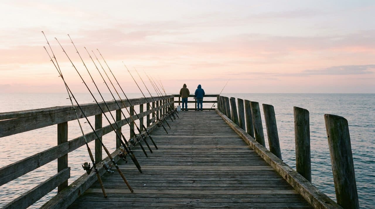 The Coney Island Pier at First Light When the Fishermen Own the Boardwalk - cover image