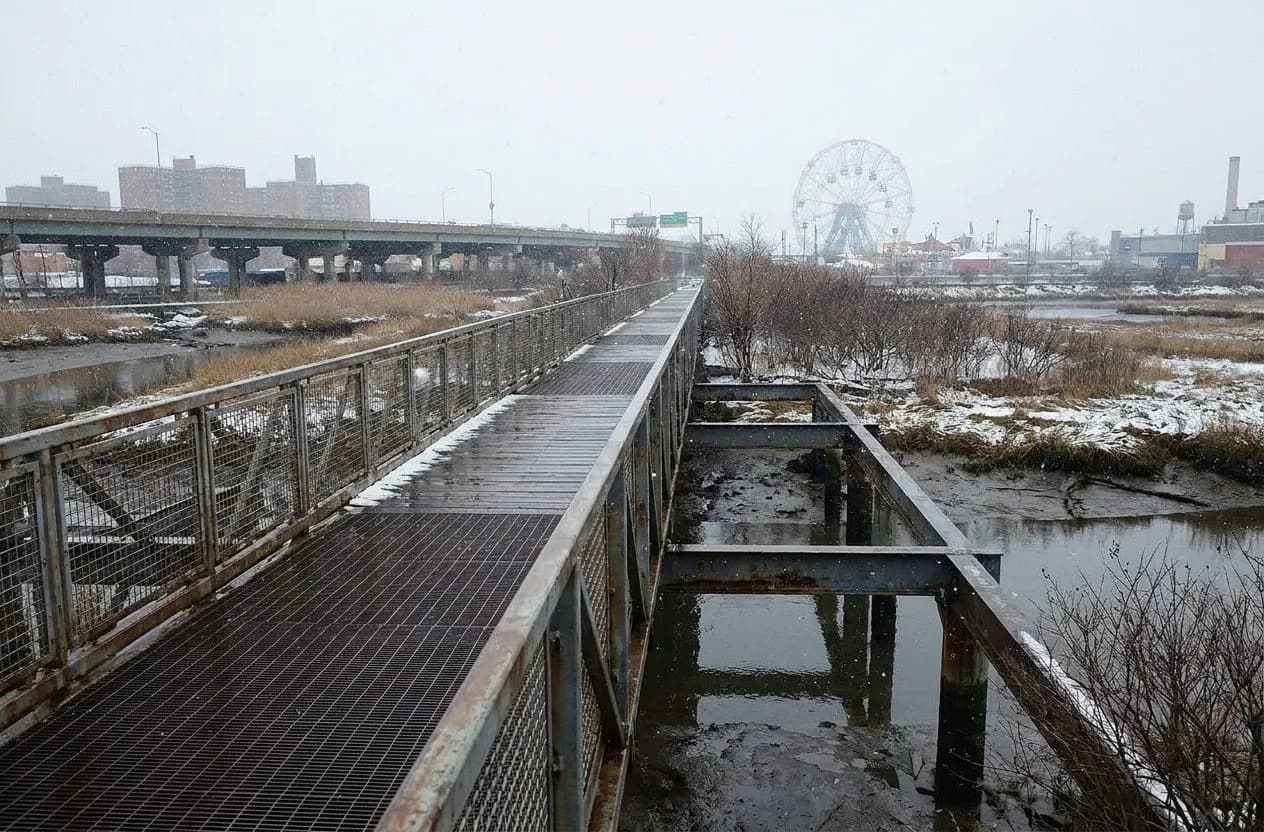 The Coney Island Creek footbridge loop nobody walks twice
