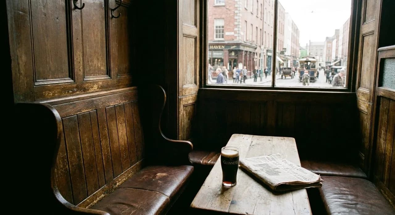The corner booth at Doyle's Café that faced Washington Street for 137 years