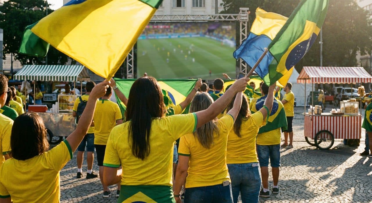 Corona Plaza Kicks Off: Ecuadorian World Cup Watch Parties Under the Open Sky - scene