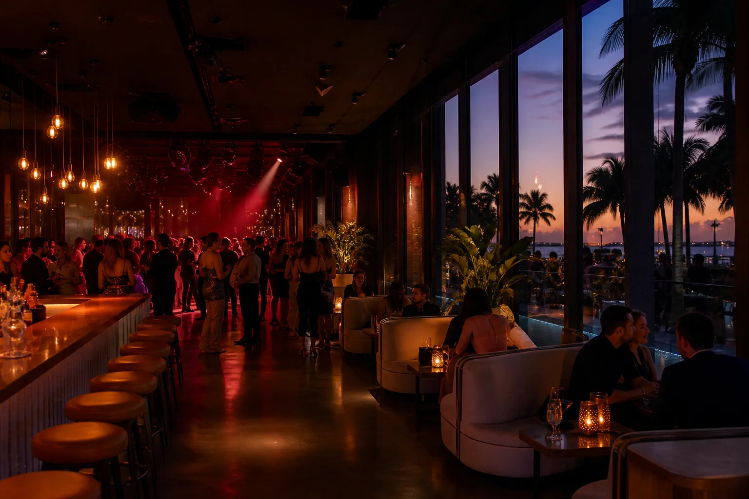 Editorial city scene for sexiest clubs in Miami
