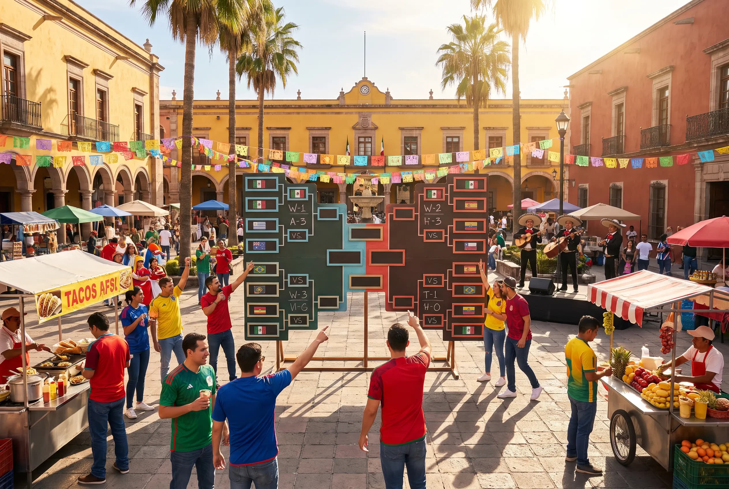 World Cup supporters navigating México during match day.