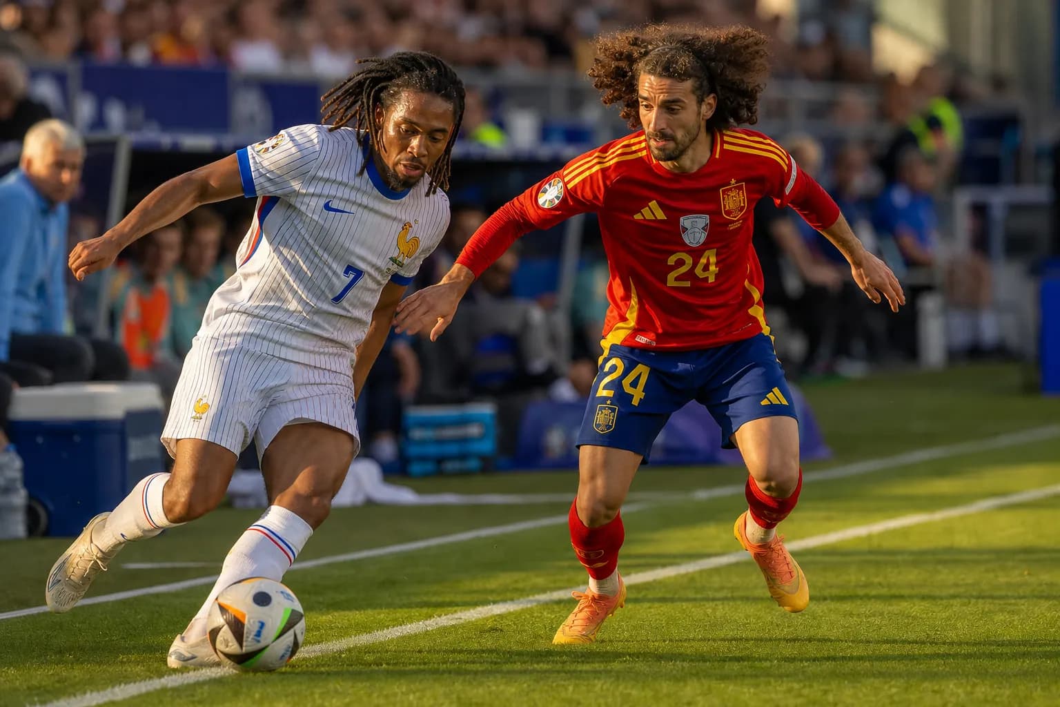 A bright practical scene for cucurella’s semifinal role in spain’s win over france.