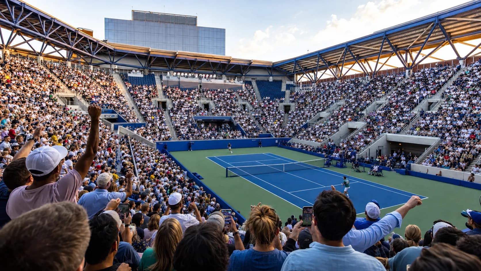 Bright US Open tennis atmosphere illustrating Daniil Medvedev’s New York Experience Still Makes Him Dangerous.