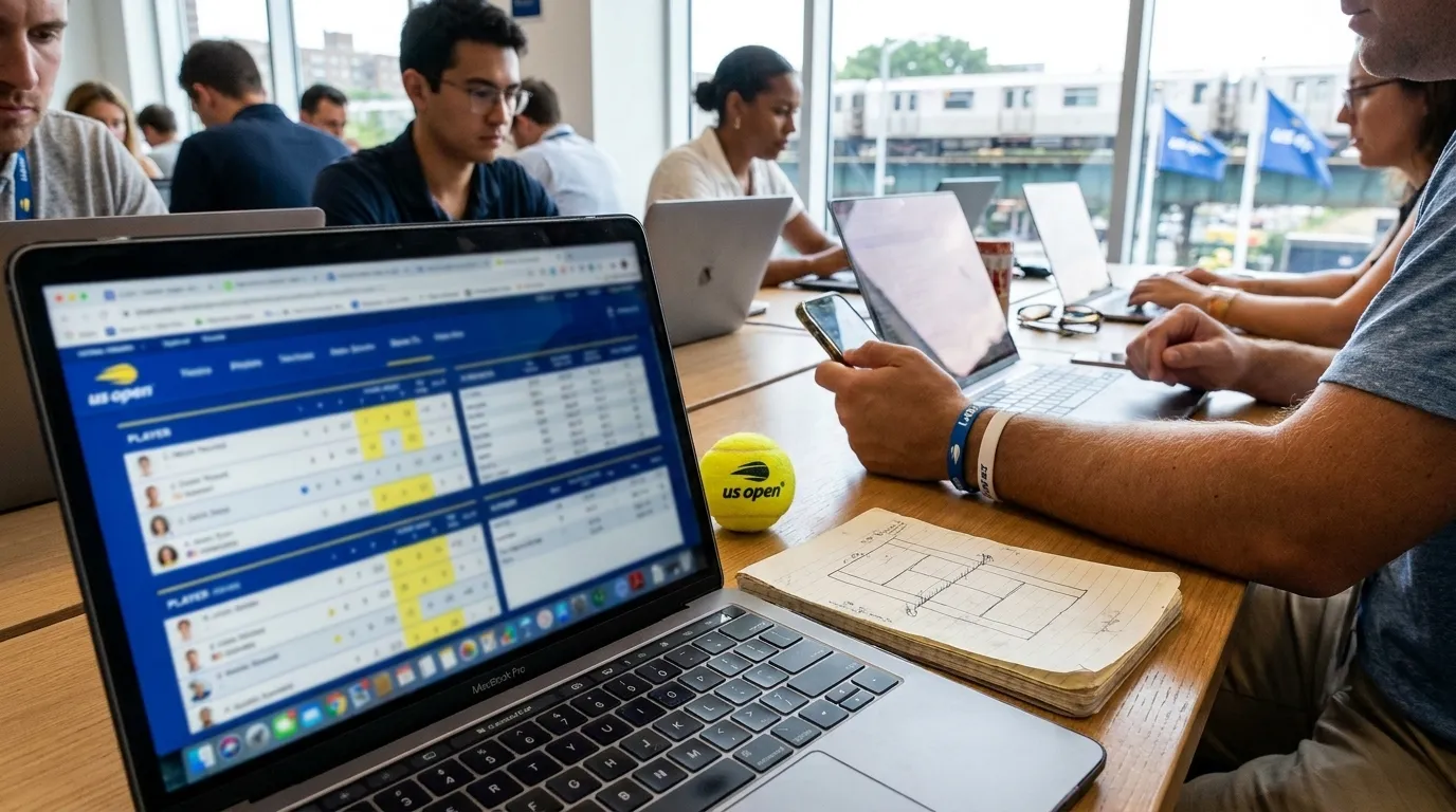 Photorealistic New York scene for Data Analytics Clues Behind Surprise US Open Deep Runs.