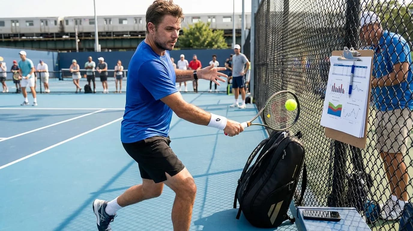 Bright editorial scene supporting Data Analytics Clues Behind Surprise US Open Deep Runs.