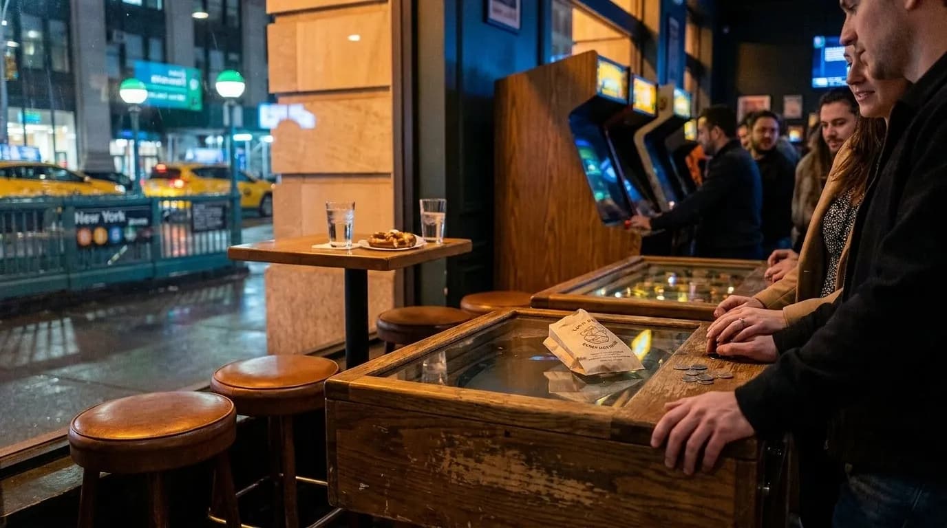 Editorial NYC detail for Date-Night Arcades With Games Better Than the Cocktail Menu