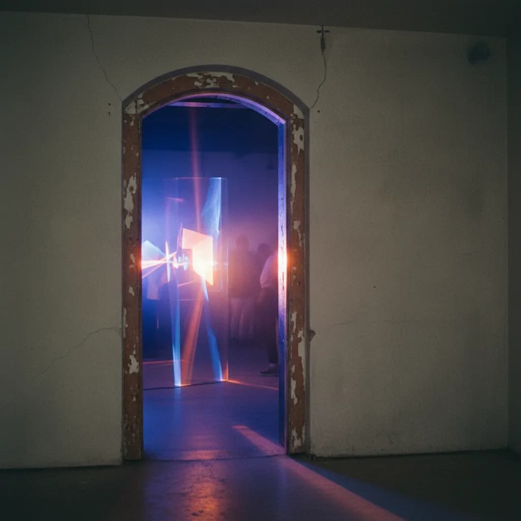 David Hockney Paintings, Then Dream House: The SoHo Room Where Color Turns Into Sound - interior scene