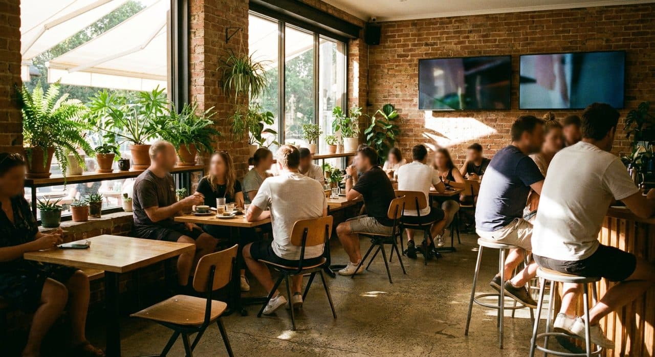 Decatur Café That Splits the Screen Between French Open 2026 and World Cup - scene
