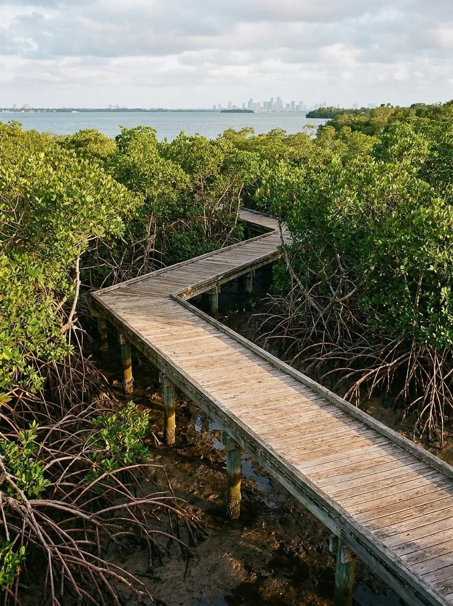 Deering Estate Mangrove Boardwalk and Fossil Pit Overlook in Palmetto Bay
