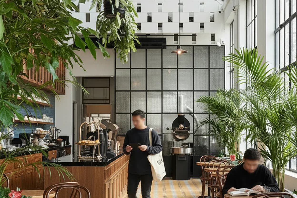 NYC experience scene for Devoción Williamsburg Before Work: Is the Plant-Filled Cafe Worth the Detour?