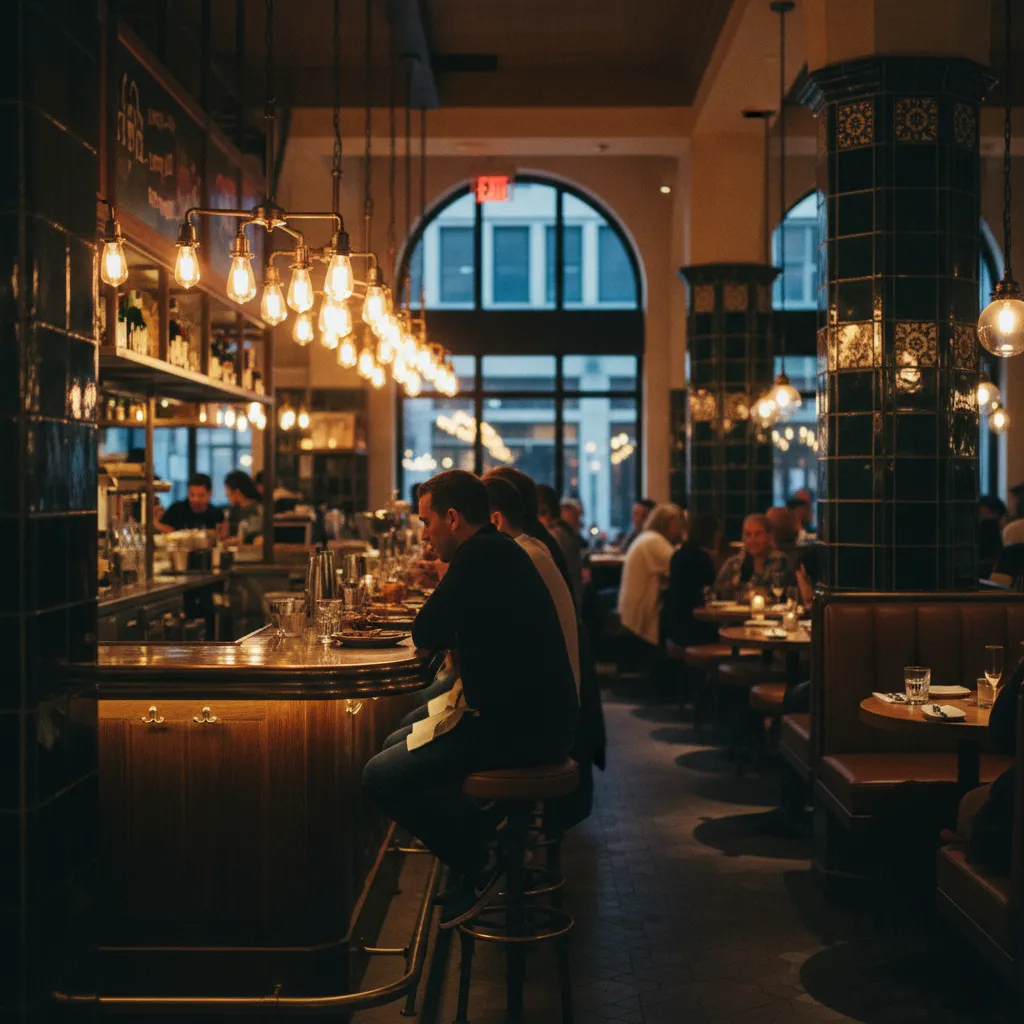 Dinner Date Ideas: Mercado Little Spain Works When Nobody Can Choose One Dish - interior scene