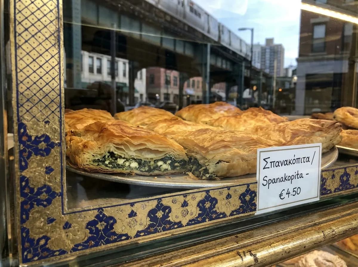 ditmars boulevard's greek cafes when the N train reaches the end of the line