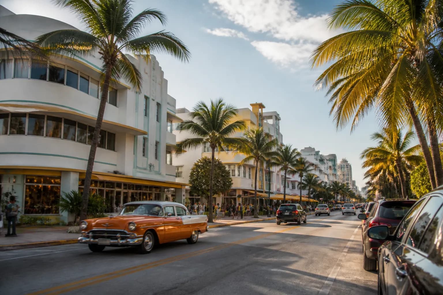 Realistic editorial Miami local-life photograph