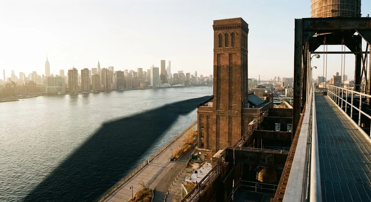 Domino Park Elevated Walkway Sunset Sequence and Refinery Shadow Shift: A Fresh Field Note