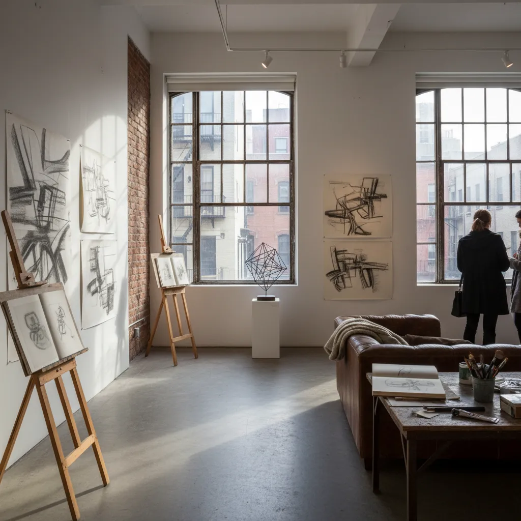 Editorial-style detail scene for Drawing Center in New York.