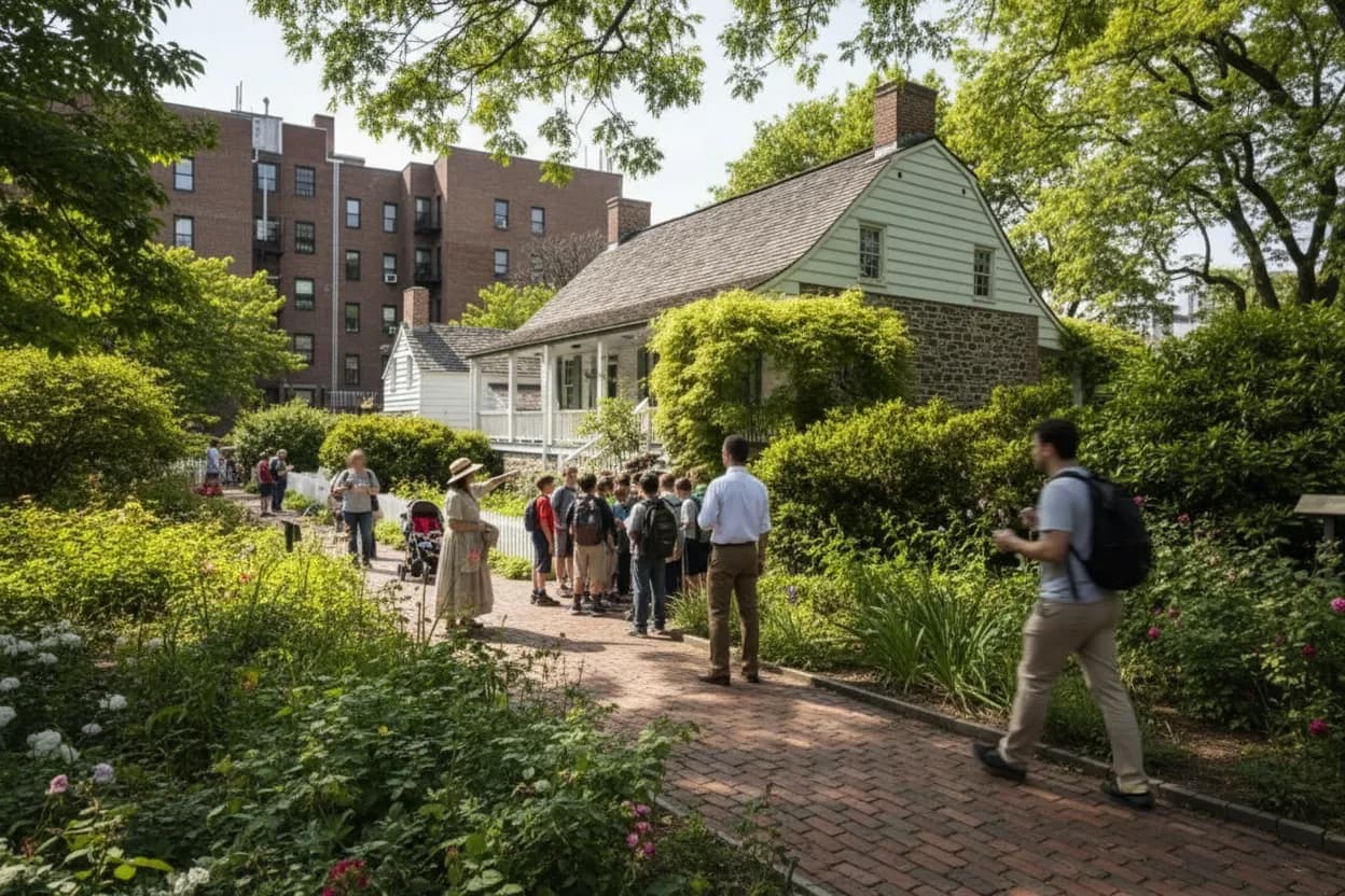 Cover scene for Dyckman Farmhouse Porch Hour When Uptown Errands Need a Short History Stop
