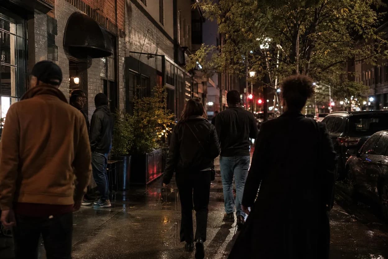 NYC experience scene for Dynaco in Bed-Stuy: A No-Fuss Whiskey Bar Plan Before the Group Splits