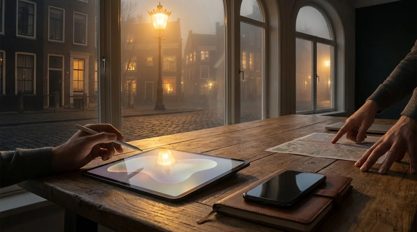 A photorealistic, text-free Karpo versus Dzine comparison scene