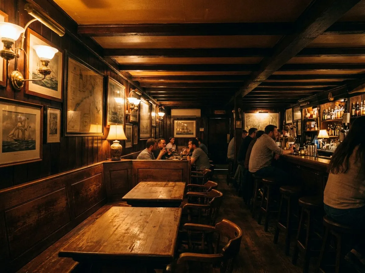Ear Inn's corner booth when the Hudson wind rattles the windows