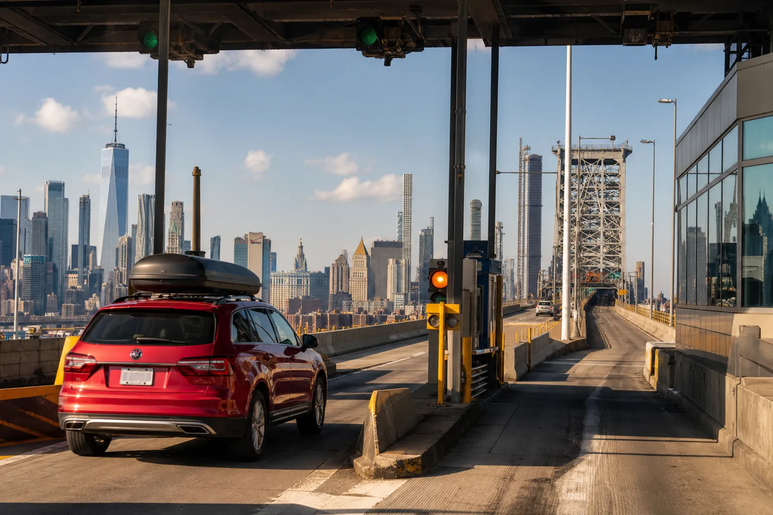 East Coast college road trip approaching NYC skyline