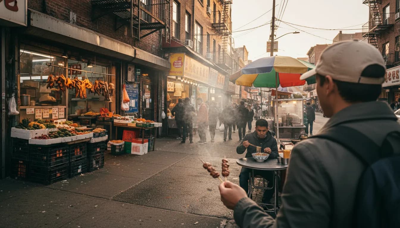 NYC experience scene for How to Eat Your Way Through Flushing in One Long Afternoon