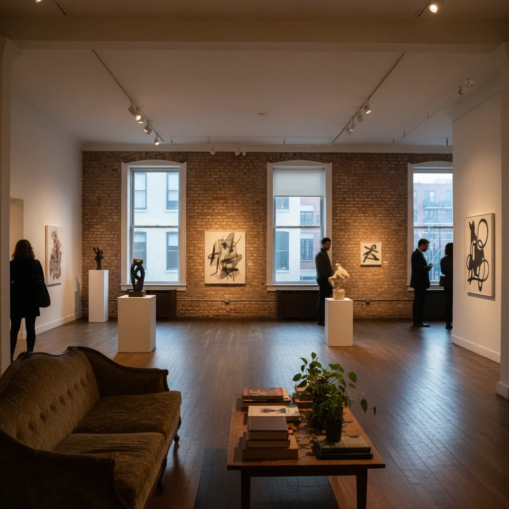 Editorial-style detail scene for EFA Project Space in New York.
