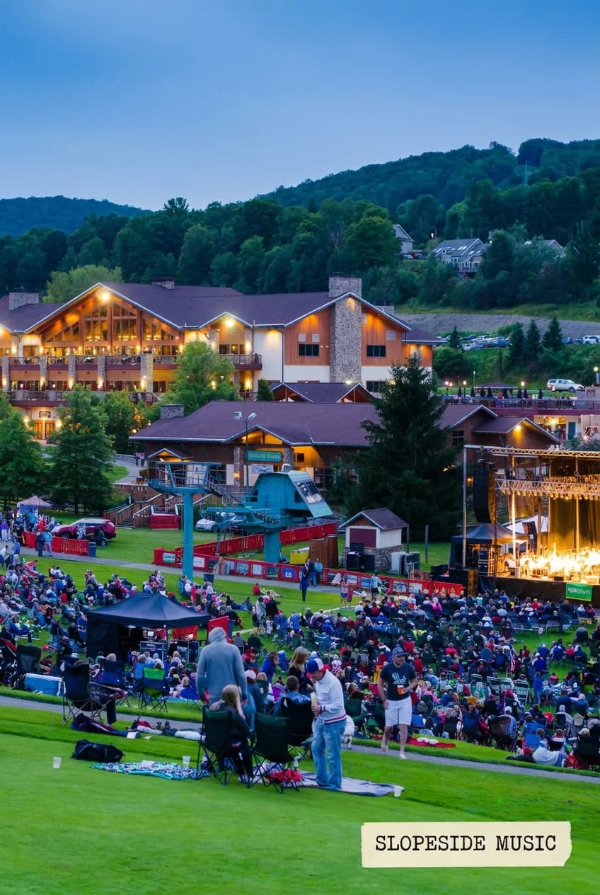 Ellicottville Summer Music Festival slopeside concert scene