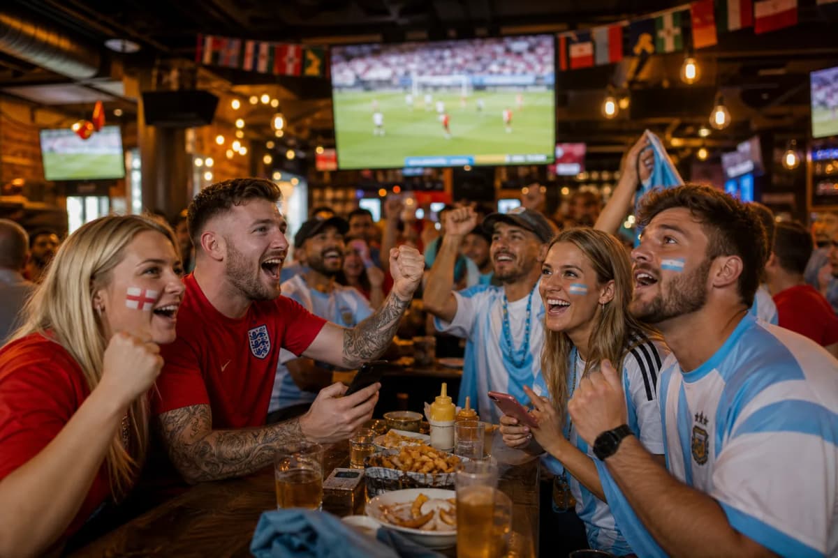 World Cup supporters navigating Atlanta during match day.