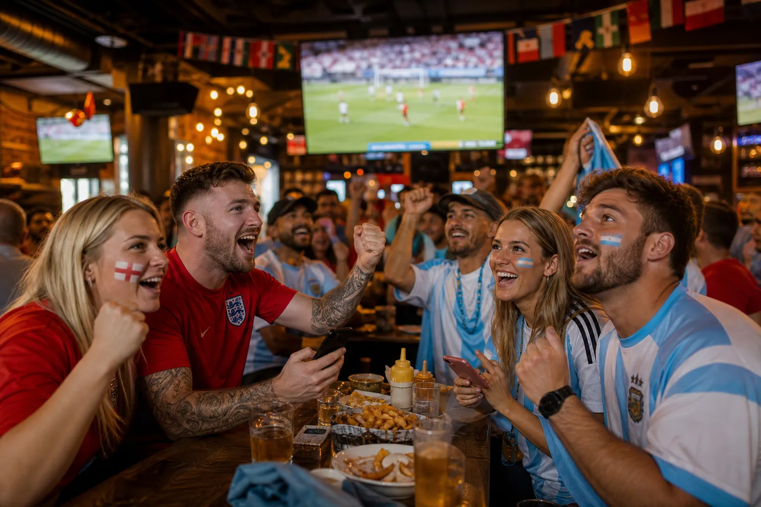 World Cup supporters navigating Atlanta during match day.