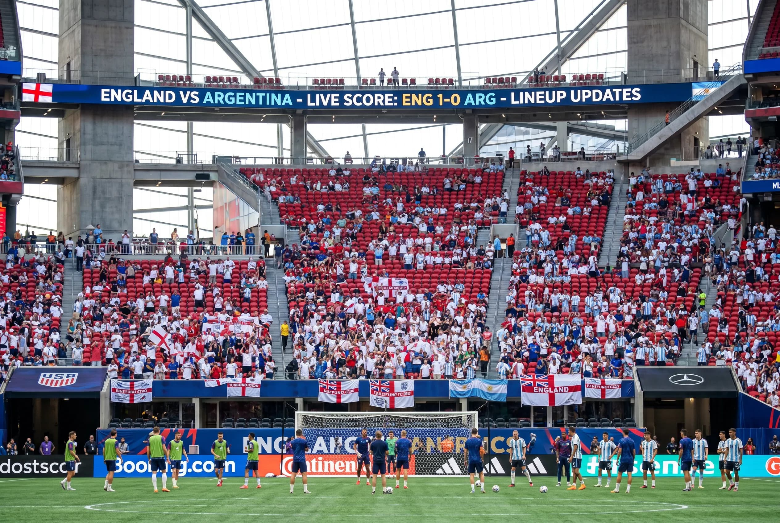 Bright World Cup match-day scene in Atlanta.