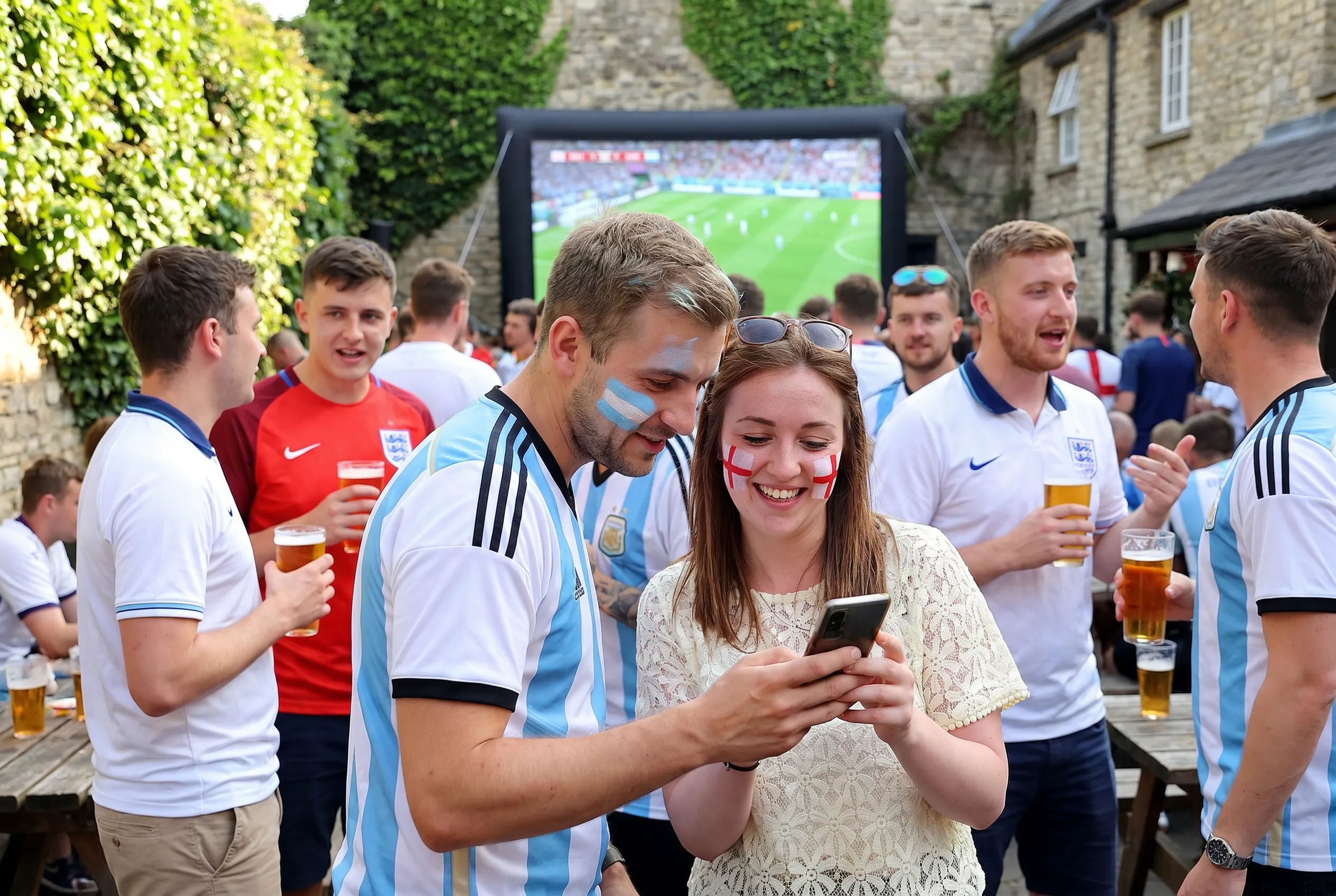 World Cup supporters navigating Atlanta during match day.