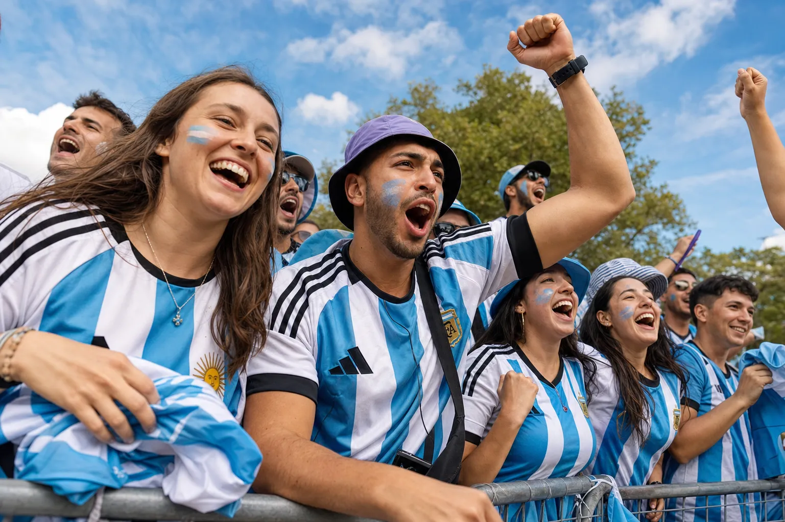 World Cup supporters navigating Atlanta during match day.
