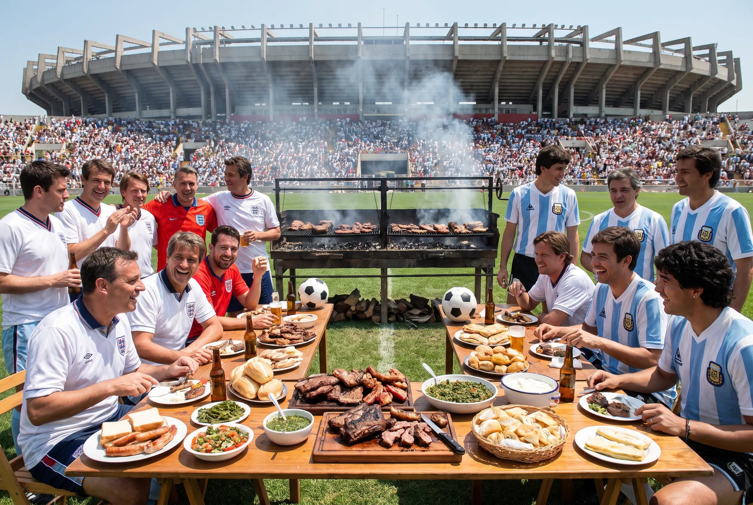 Bright World Cup match-day scene in Atlanta.