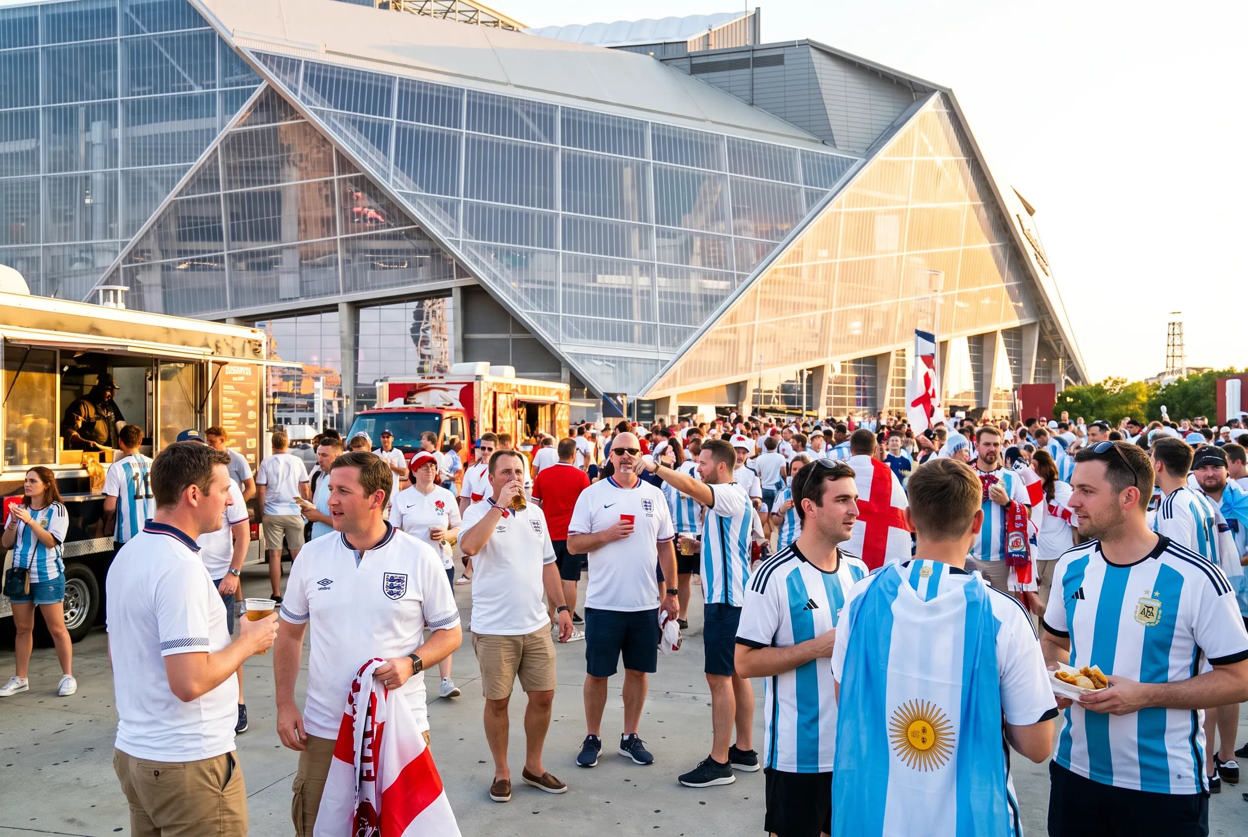 World Cup supporters navigating Atlanta during match day.